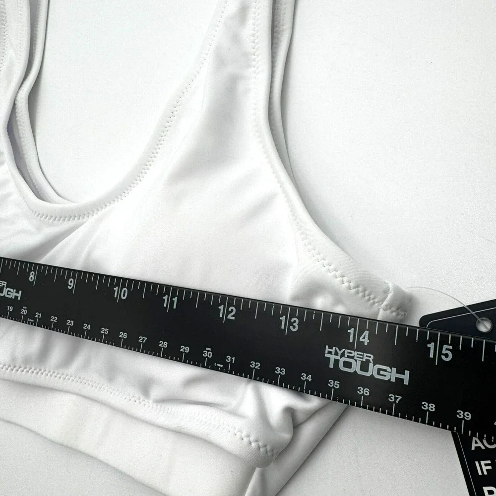 BLOOMING JELLY NWT Women Medium White Padded Bikini Top Swim Bra Sexy Supportive